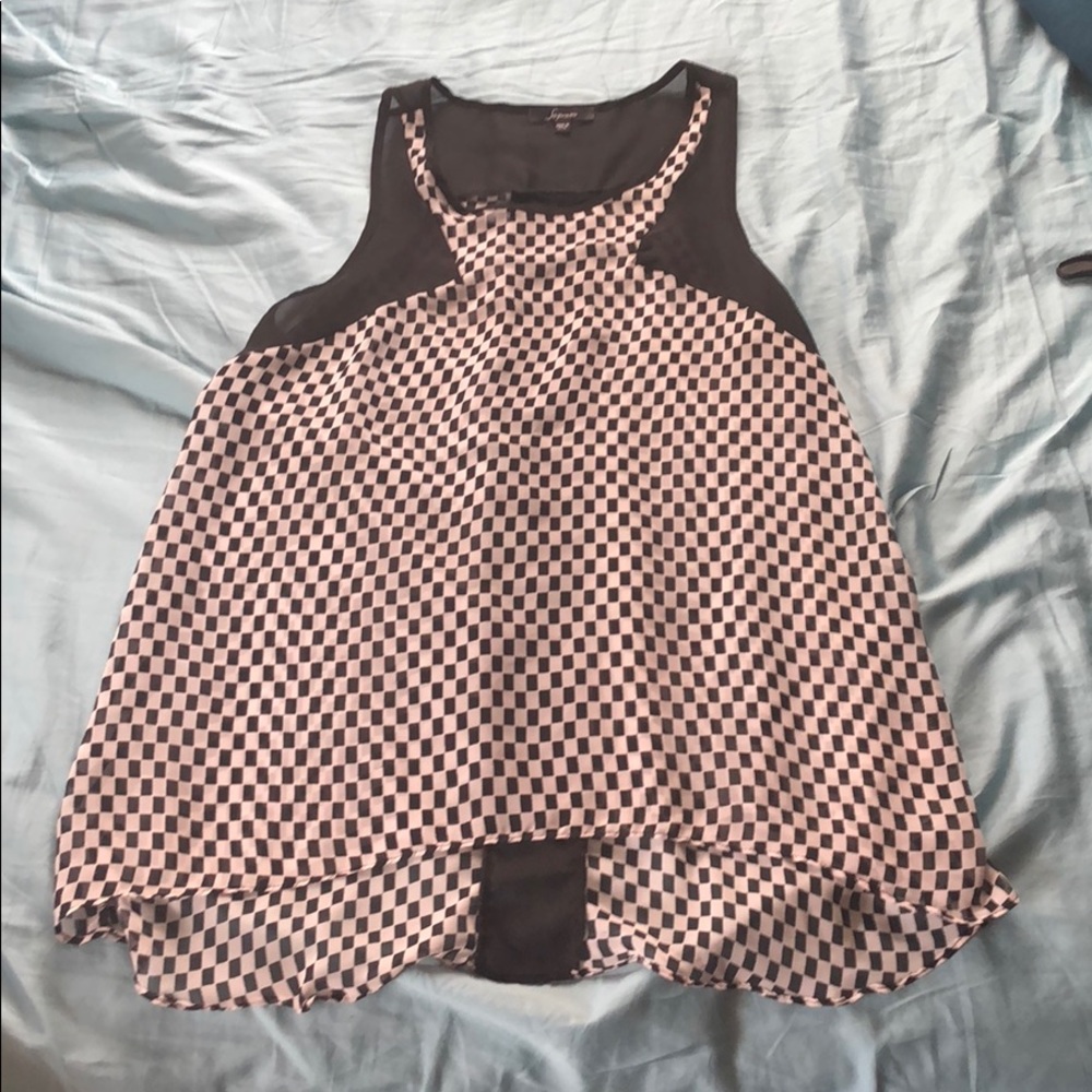 Soprano sheer women’s checkered blouse